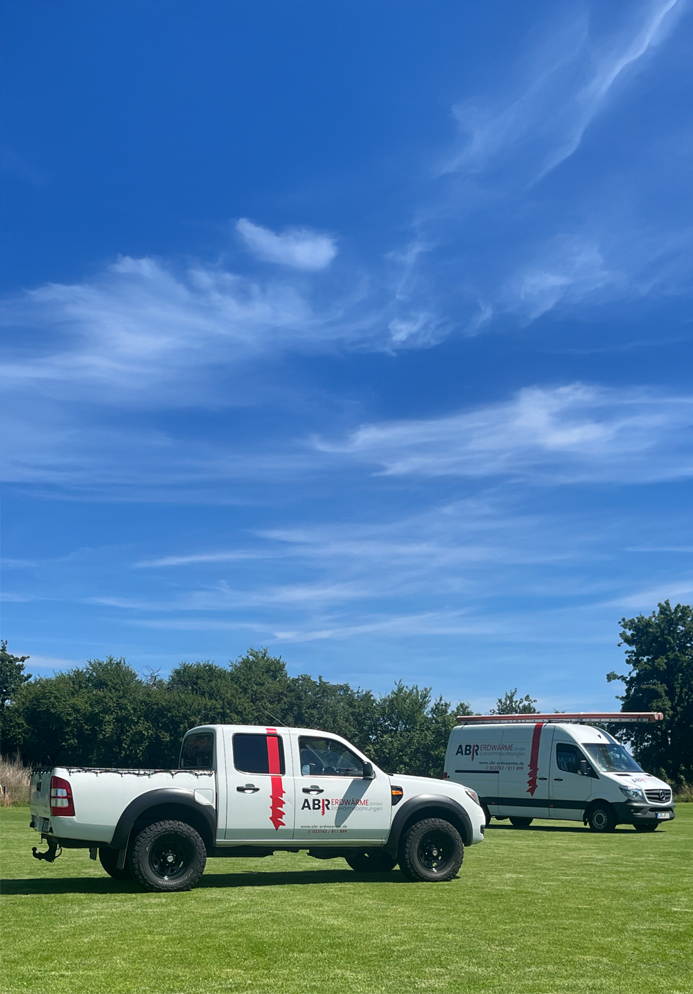 Bohrfahrzeug im Einsatz